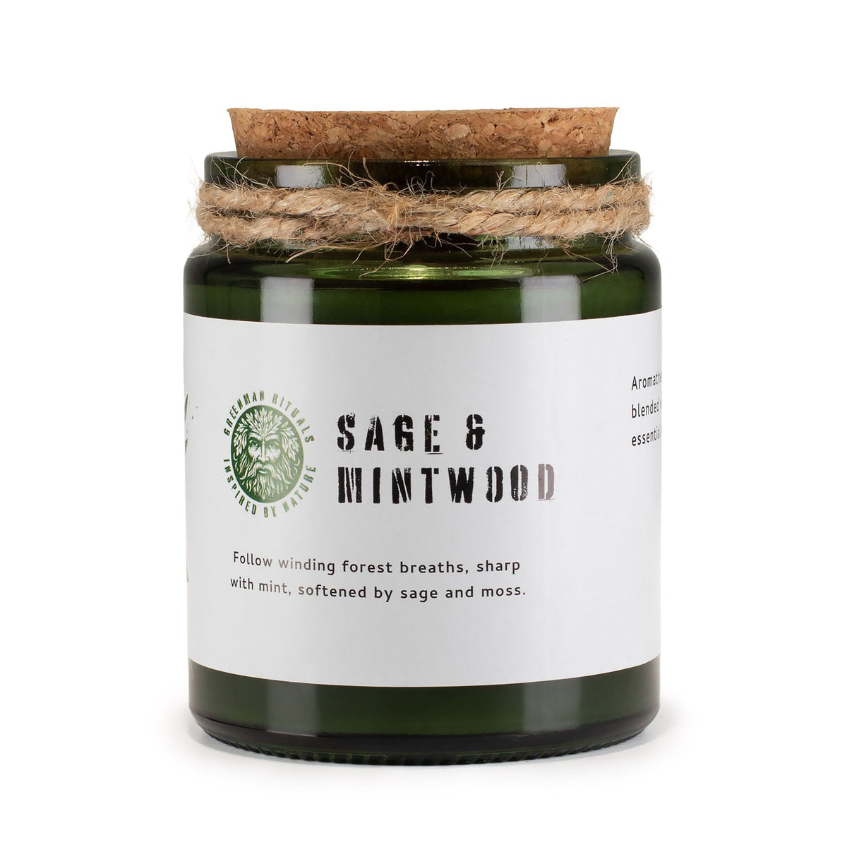 Anibe Lifestyle - Greenman Woodwick Sojavaxljus - Sage & Mintwood