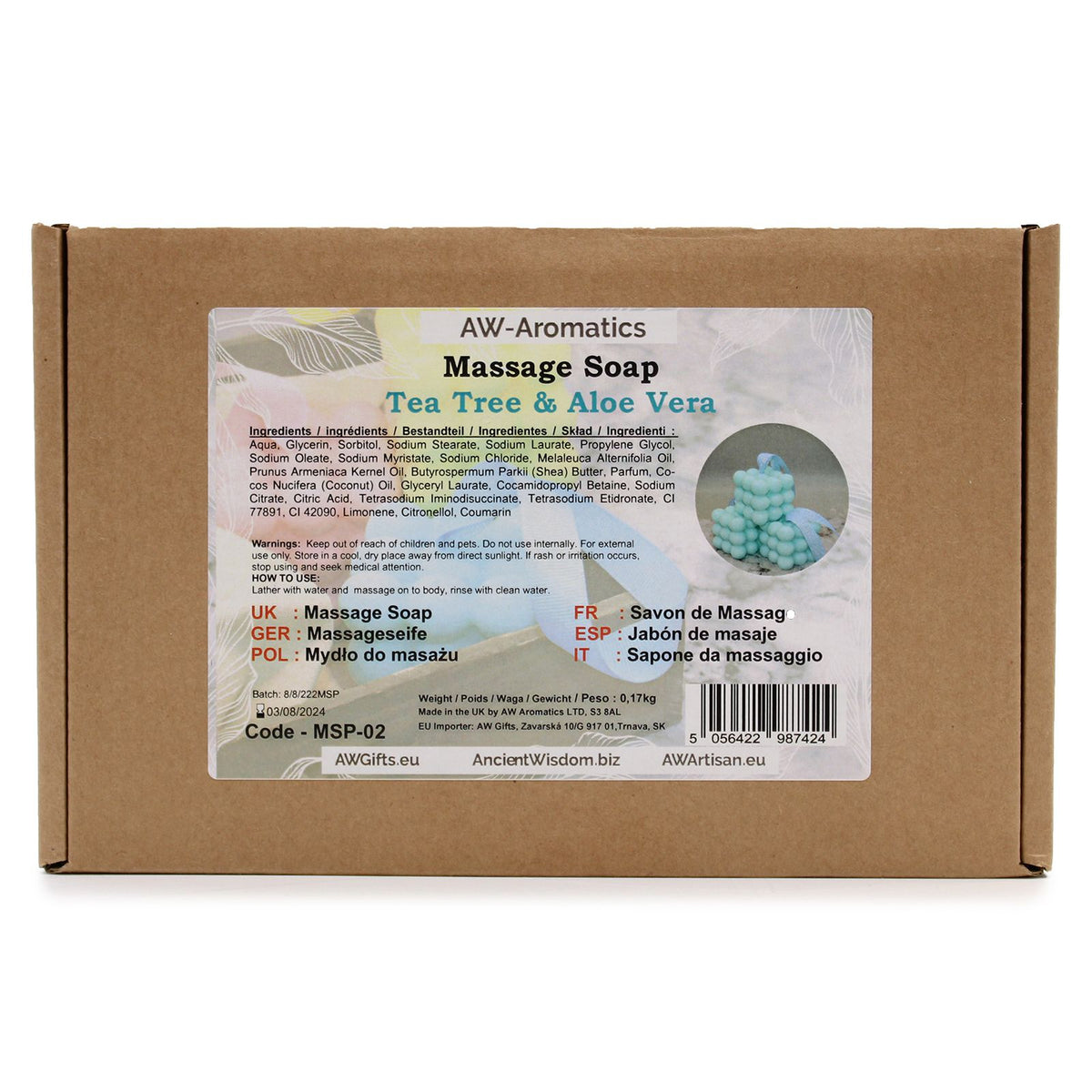 Anibe Lifestyle - Massagetvål - Tea Tree & Aloe Vera