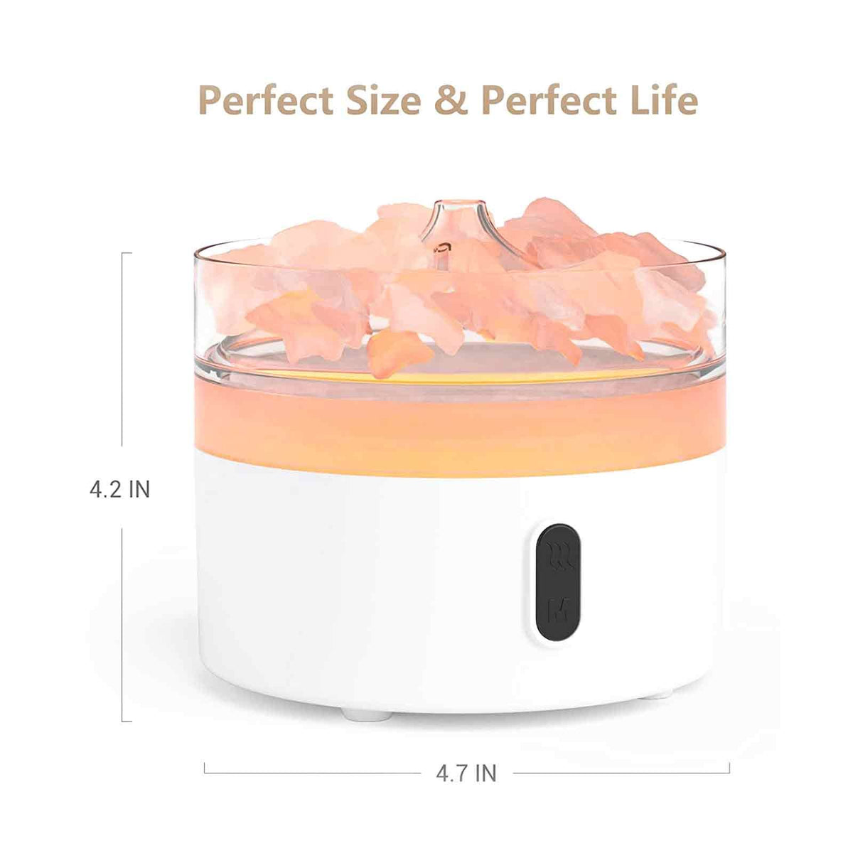 Anibe Lifestyle - Aromadiffusor - Himalayan Salt med nattljus och flammeffekt