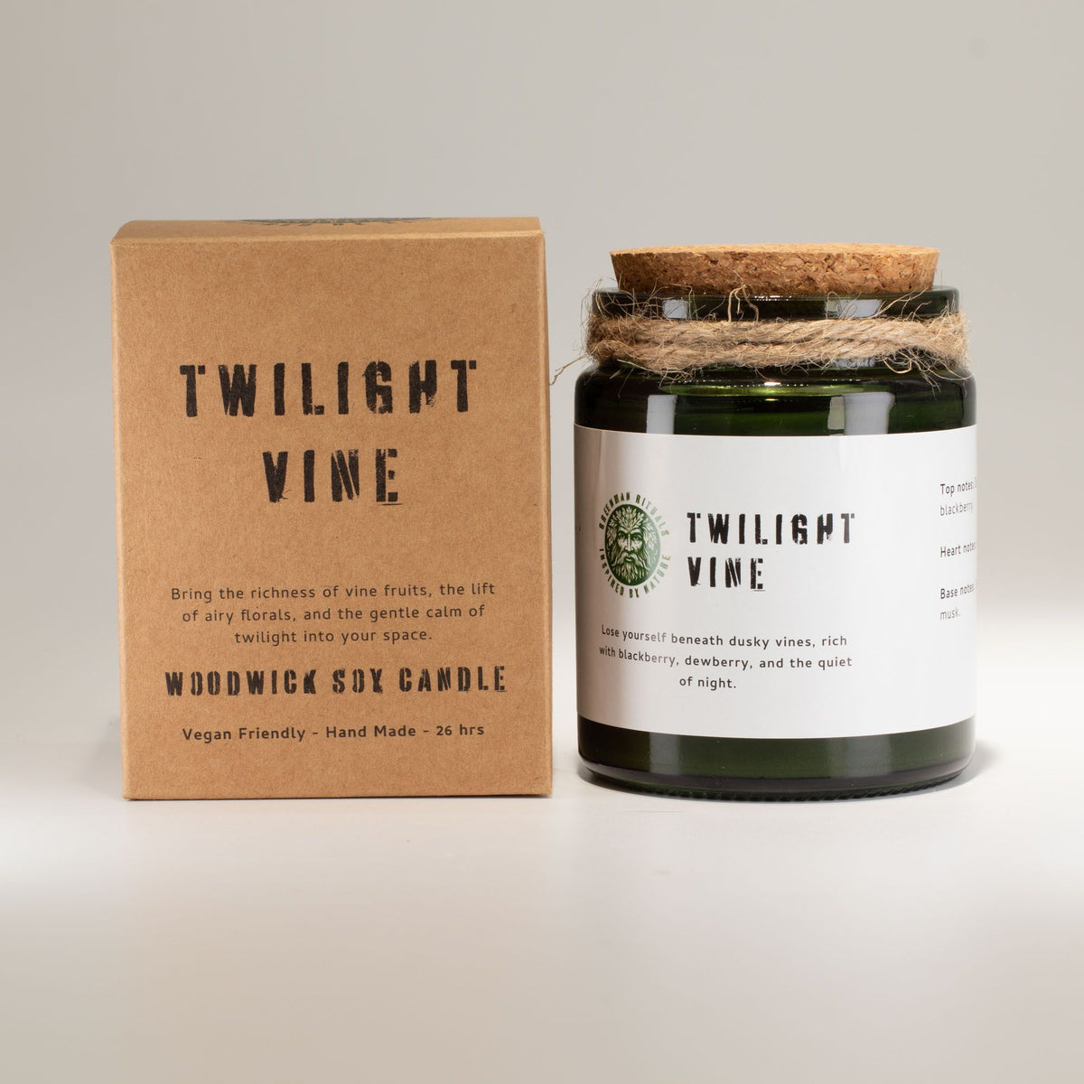Anibe Lifestyle - Greenman Woodwick Sojavaxljus - Twilight Vine