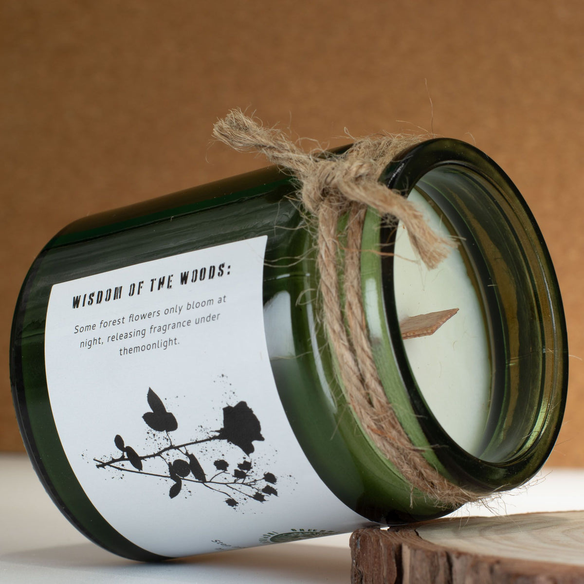 Anibe Lifestyle - Greenman Woodwick Sojavaxljus - Midnight Rose