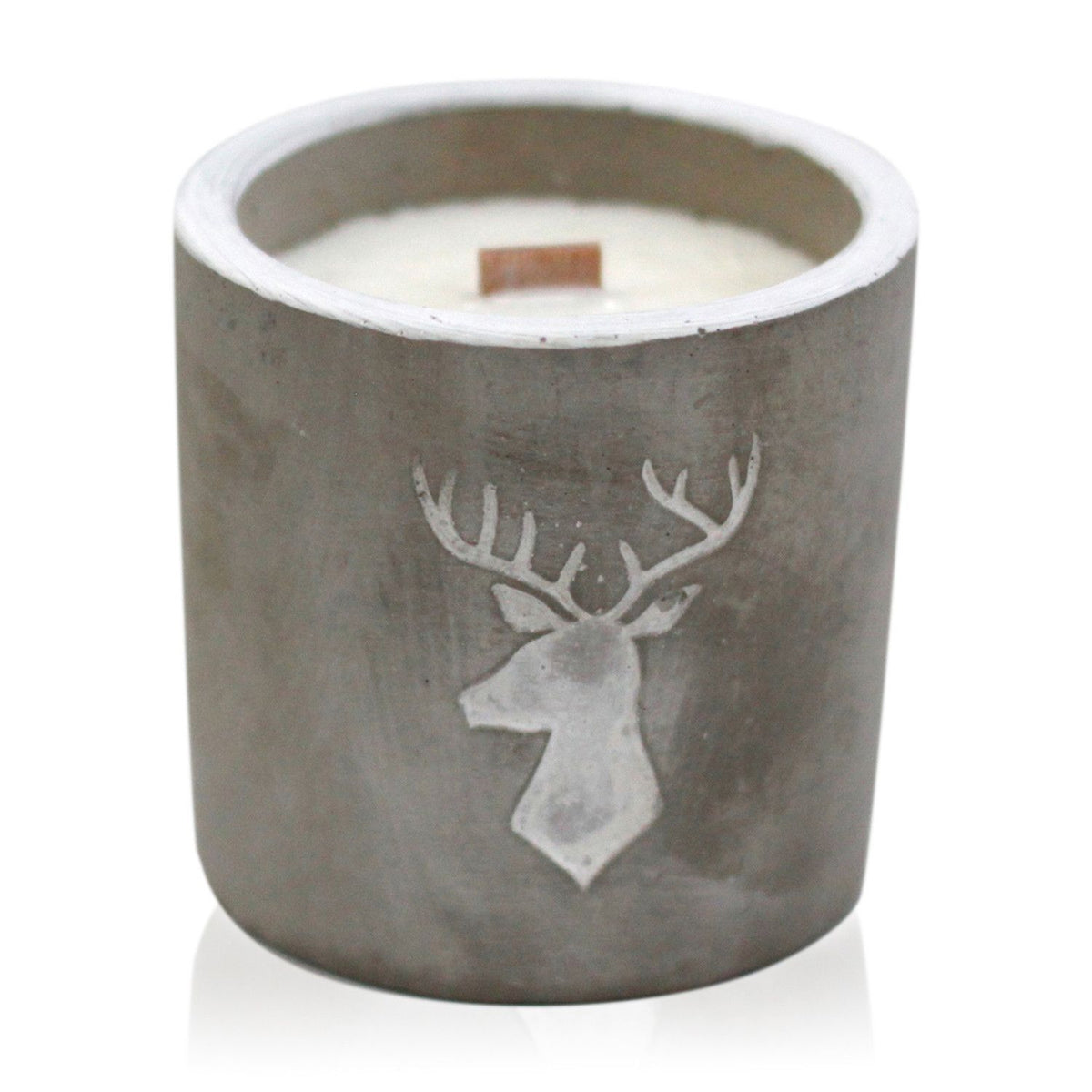 Anibe Lifestyle - Doftljus i betong – Stag Head – Whiskey & Woodsmoke
