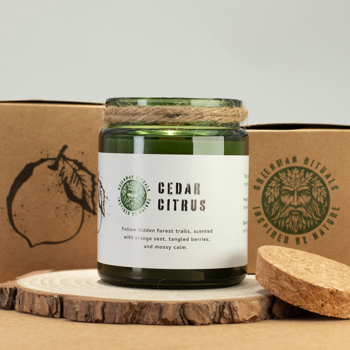 Anibe Lifestyle - Greenman Woodwick Sojavaxljus - Forest Resin
