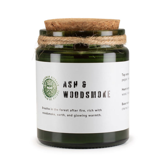 Anibe Lifestyle - Greenman Woodwick Sojavaxljus - Ash & Woodsmoke