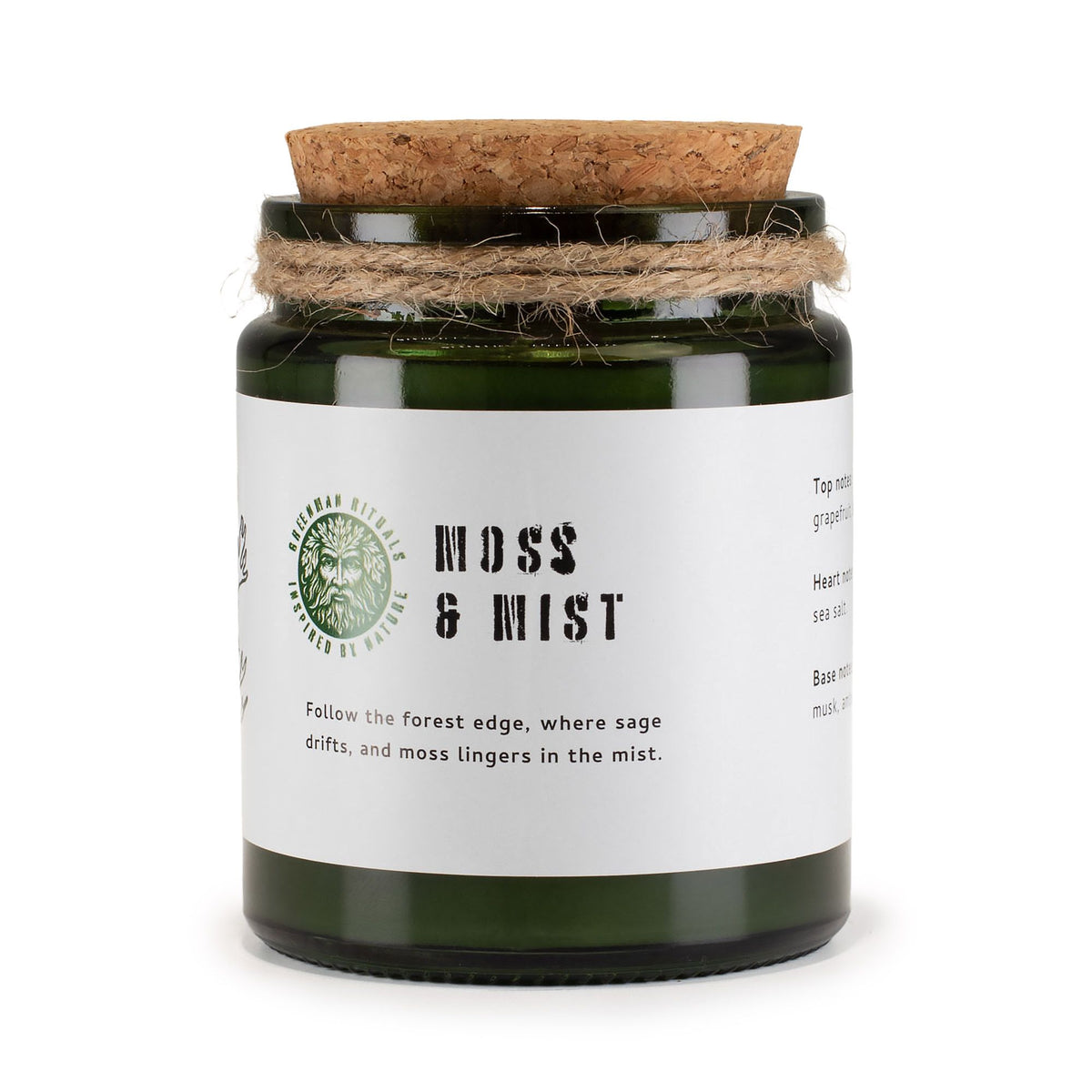 Anibe Lifestyle - Greenman Woodwick Sojavaxljus - Moss & Mist
