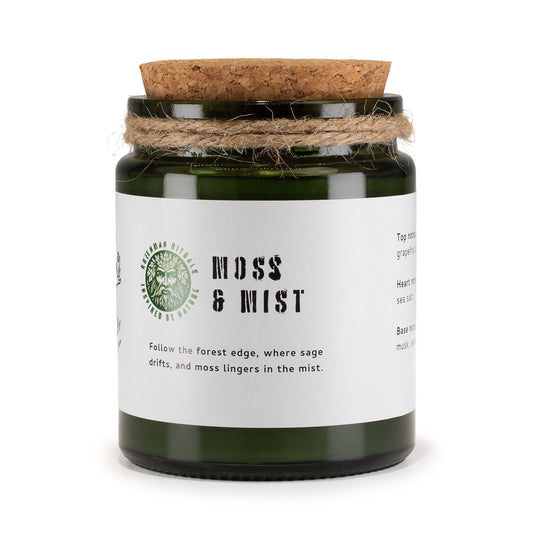Anibe Lifestyle - Greenman Woodwick Sojavaxljus - Moss & Mist
