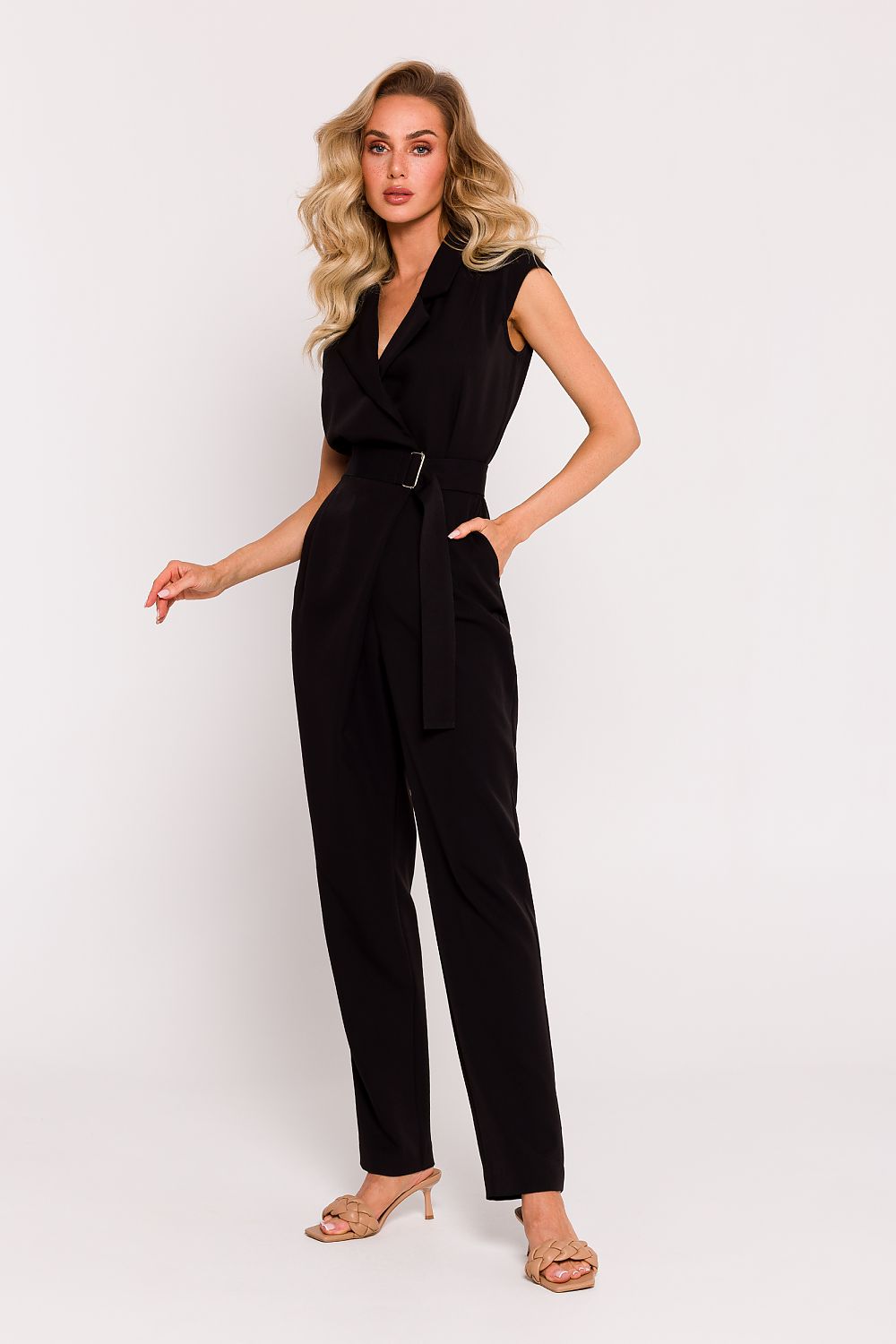Anibe Lifestyle - Byxdress med omlottblus och bälte