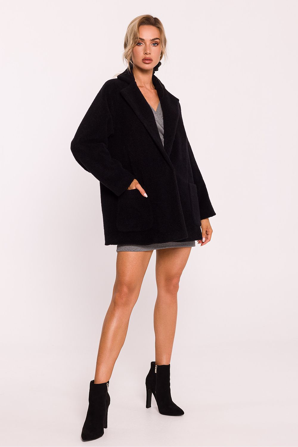 Anibe Lifestyle - Kappa i teddytyg med oversized snitt
