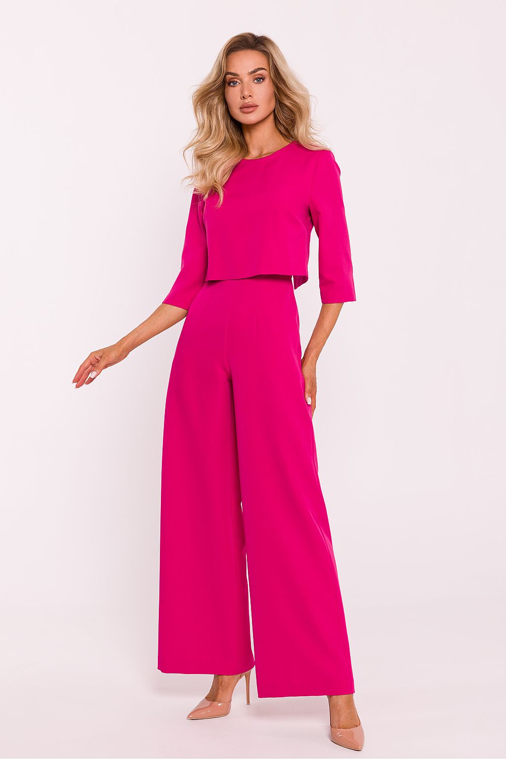 Anibe Lifestyle - Byxdress med vida ben och dubbellagd överdel