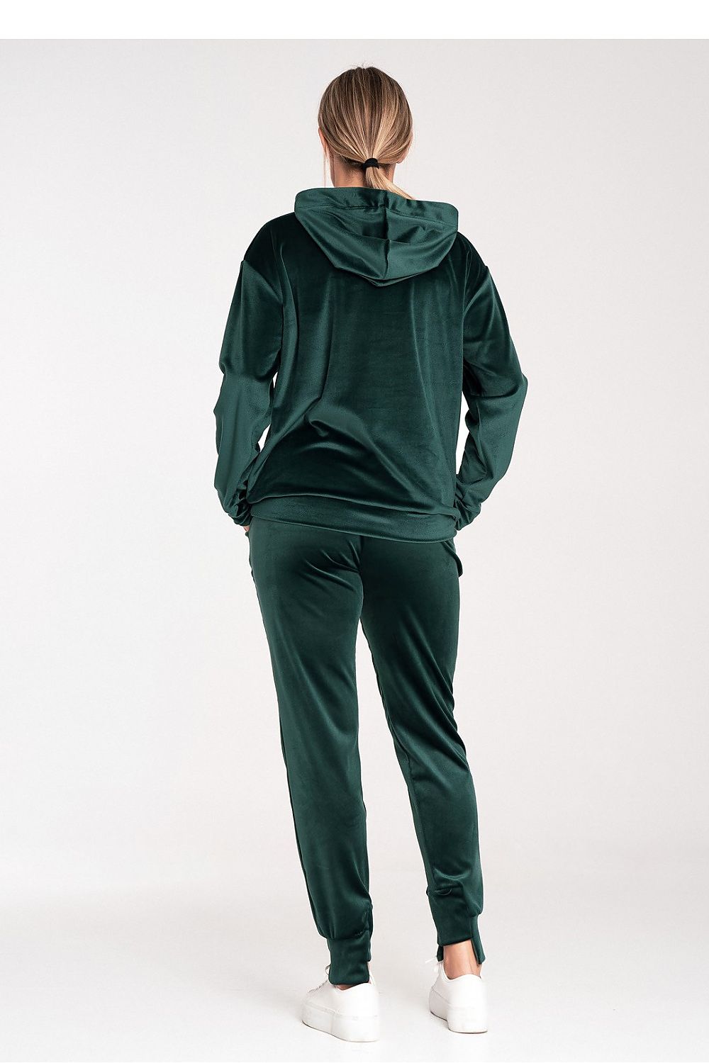 Anibe Lifestyle - Velour-hoodie med luva och mudd