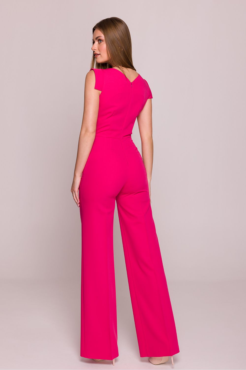 Anibe Lifestyle - Byxdress i satin med asymmetrisk ringning