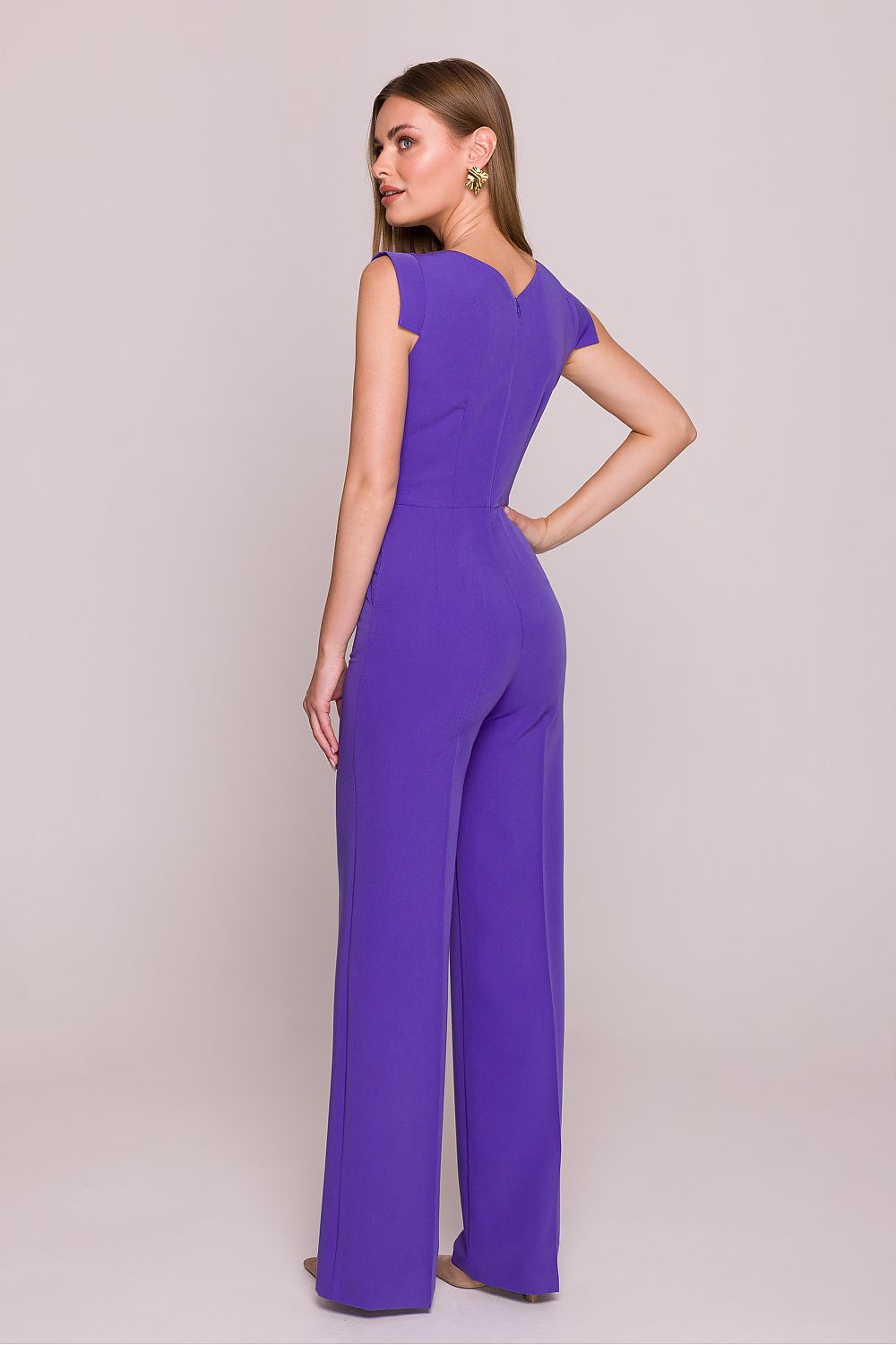 Anibe Lifestyle - Byxdress i satin med asymmetrisk ringning