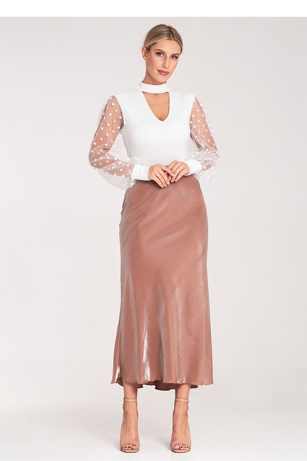 Anibe Lifestyle - Satinkjol med elastisk midja