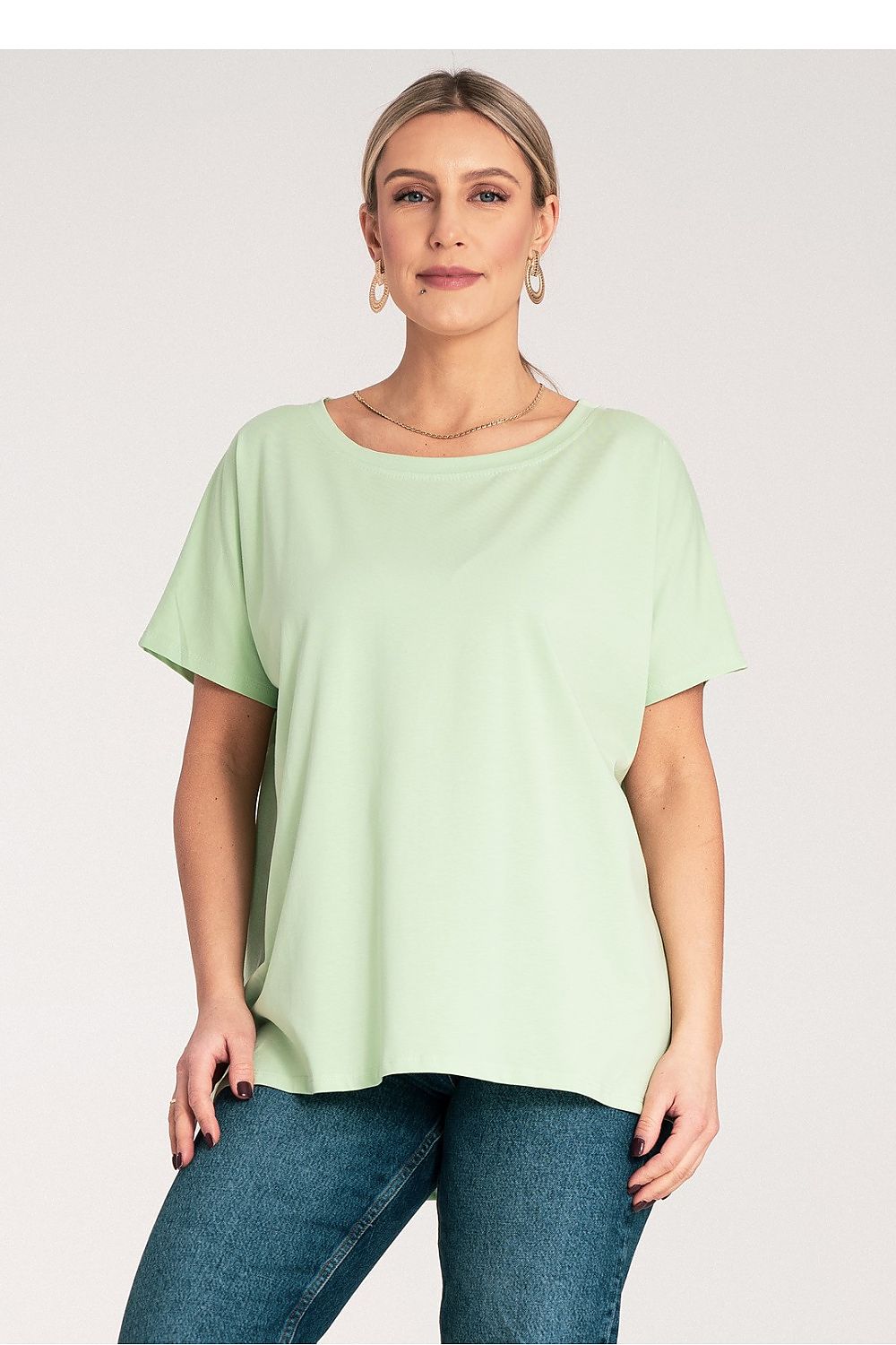 Anibe Lifestyle - Oversize t-shirt med rund hals och kort ärm