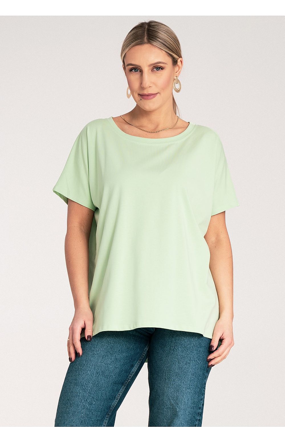 Anibe Lifestyle - Oversize t-shirt med rund hals och kort ärm