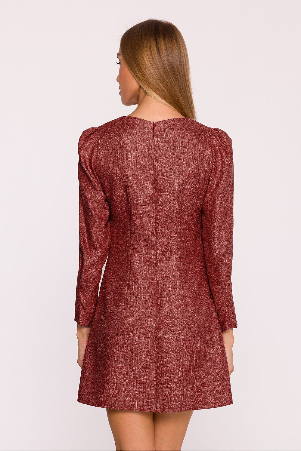 Anibe Lifestyle - Miniklänning i tweed med smyckesrosetter
