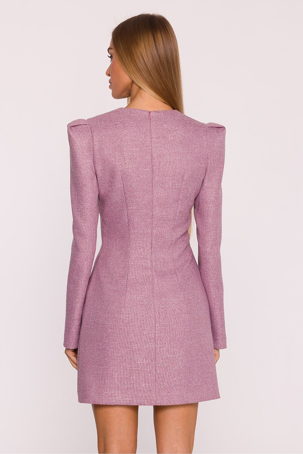 Anibe Lifestyle - Miniklänning i tweed med chiffongrosett