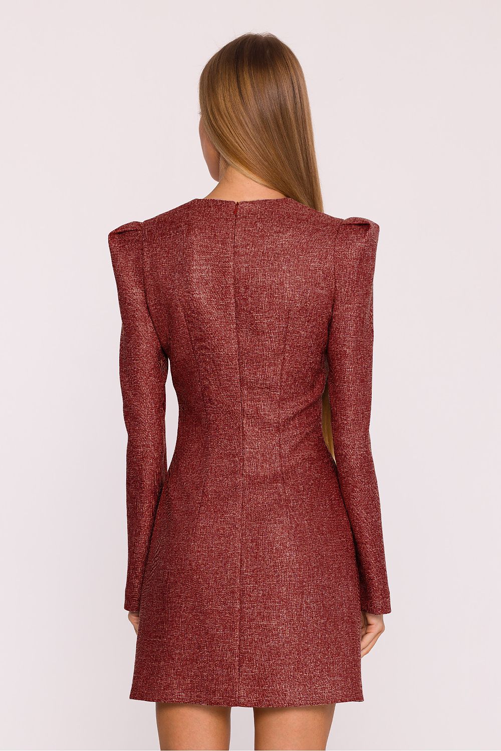 Anibe Lifestyle - Miniklänning i tweed med chiffongrosett