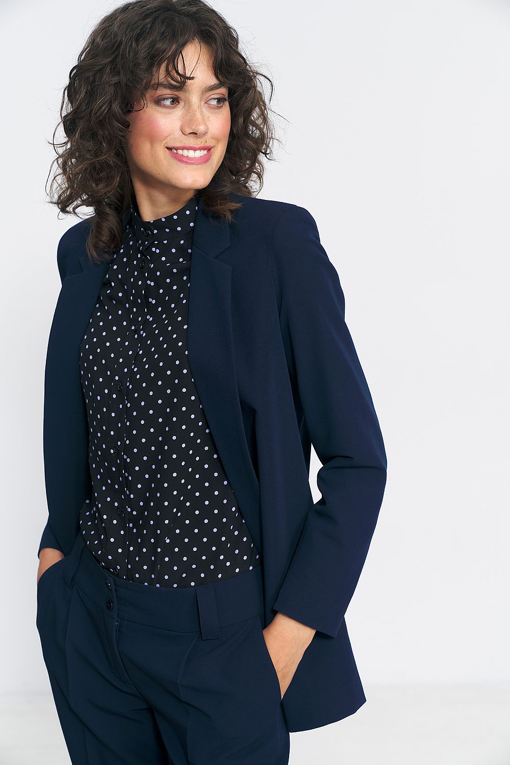 Anibe Lifestyle - Elegant kavaj utan stängning med foder