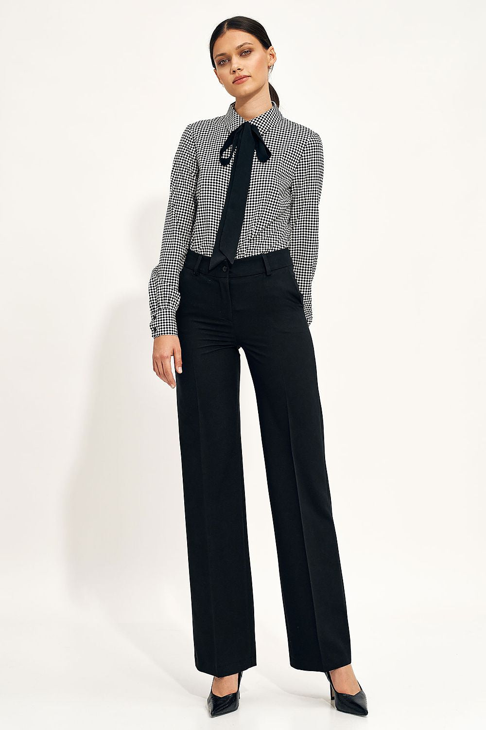 Anibe Lifestyle - Wide leg-byxor med hög midja