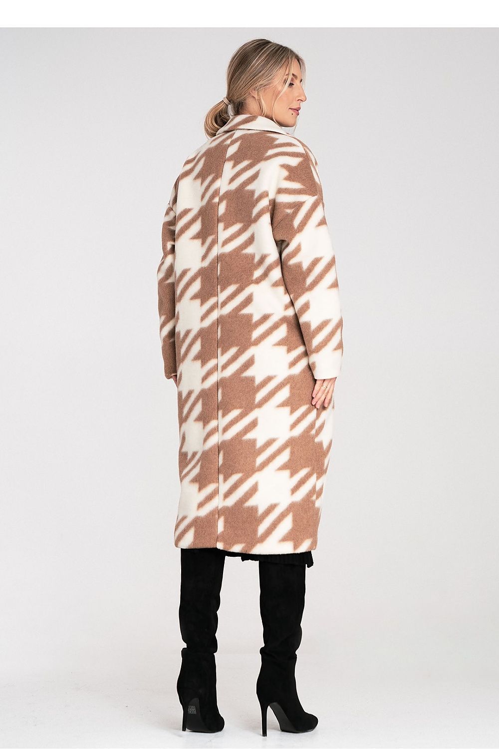 Anibe Lifestyle - Oversize kappa med pied-de-poule