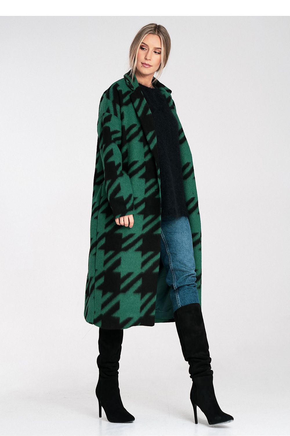 Anibe Lifestyle - Oversize kappa med pied-de-poule