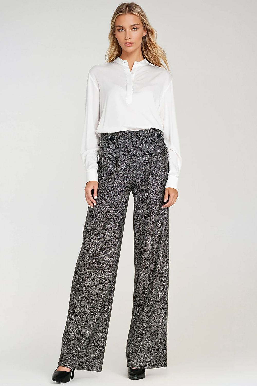 Anibe Lifestyle - Oversized blus med polokrage och långa ärmar