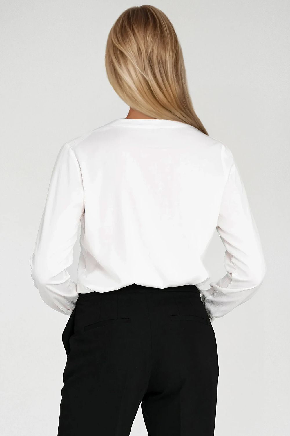 Anibe Lifestyle - Skjortblus med V-ringning