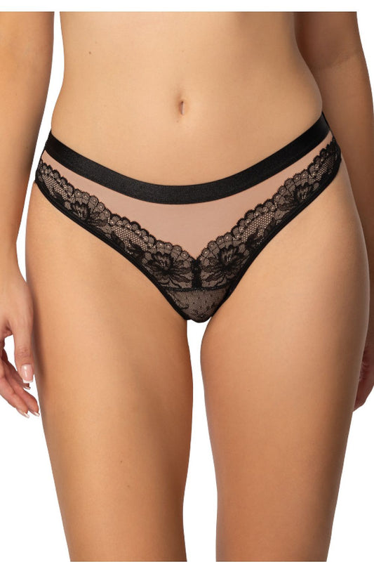 Anibe Lifestyle - Zoya - T-backs i sensuell spets med genomskinliga insatser