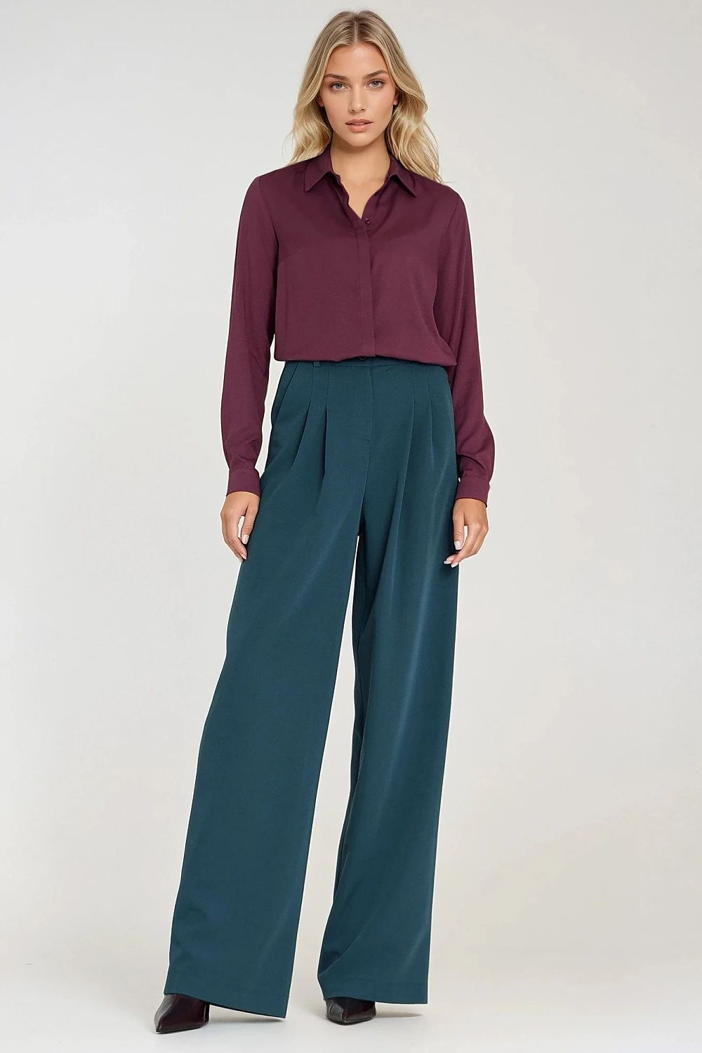 Anibe Lifestyle - Wide leg-byxor med hög midja