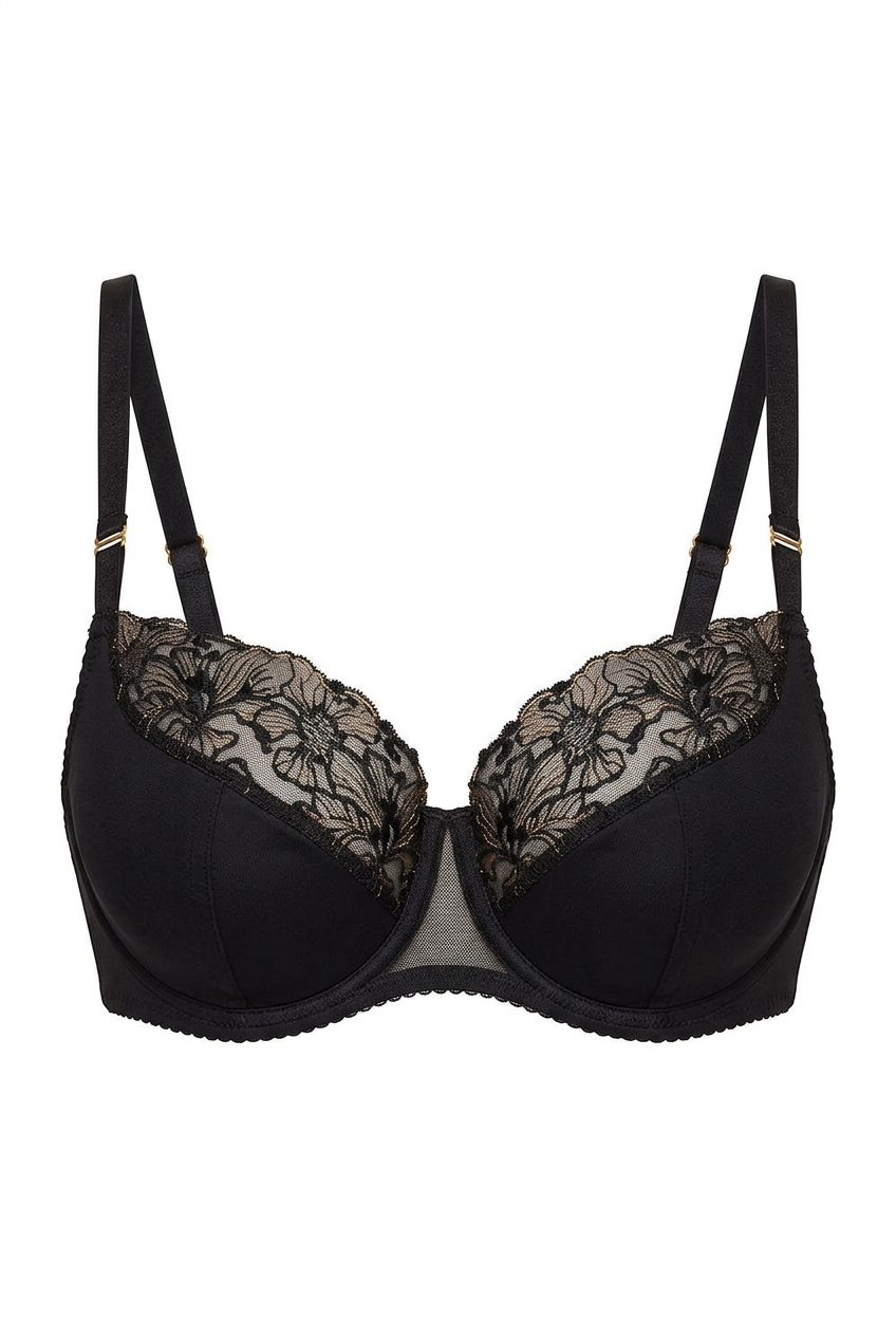Fleur - Semi-soft bra with floral embroidery
