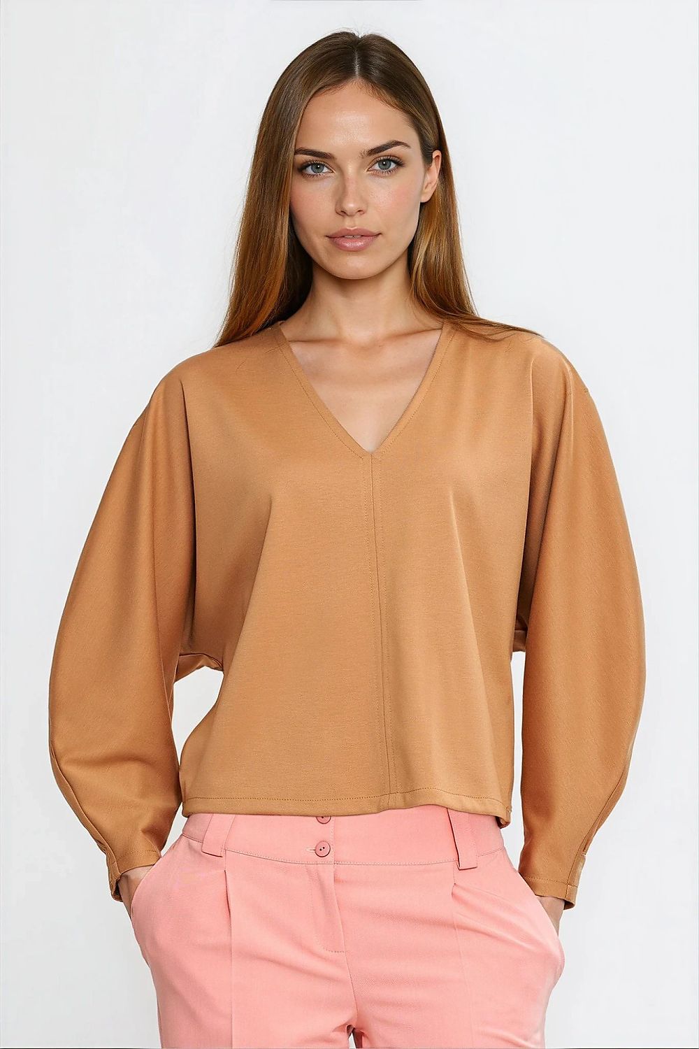 Anibe Lifestyle - Oversized blus med ballongärmar