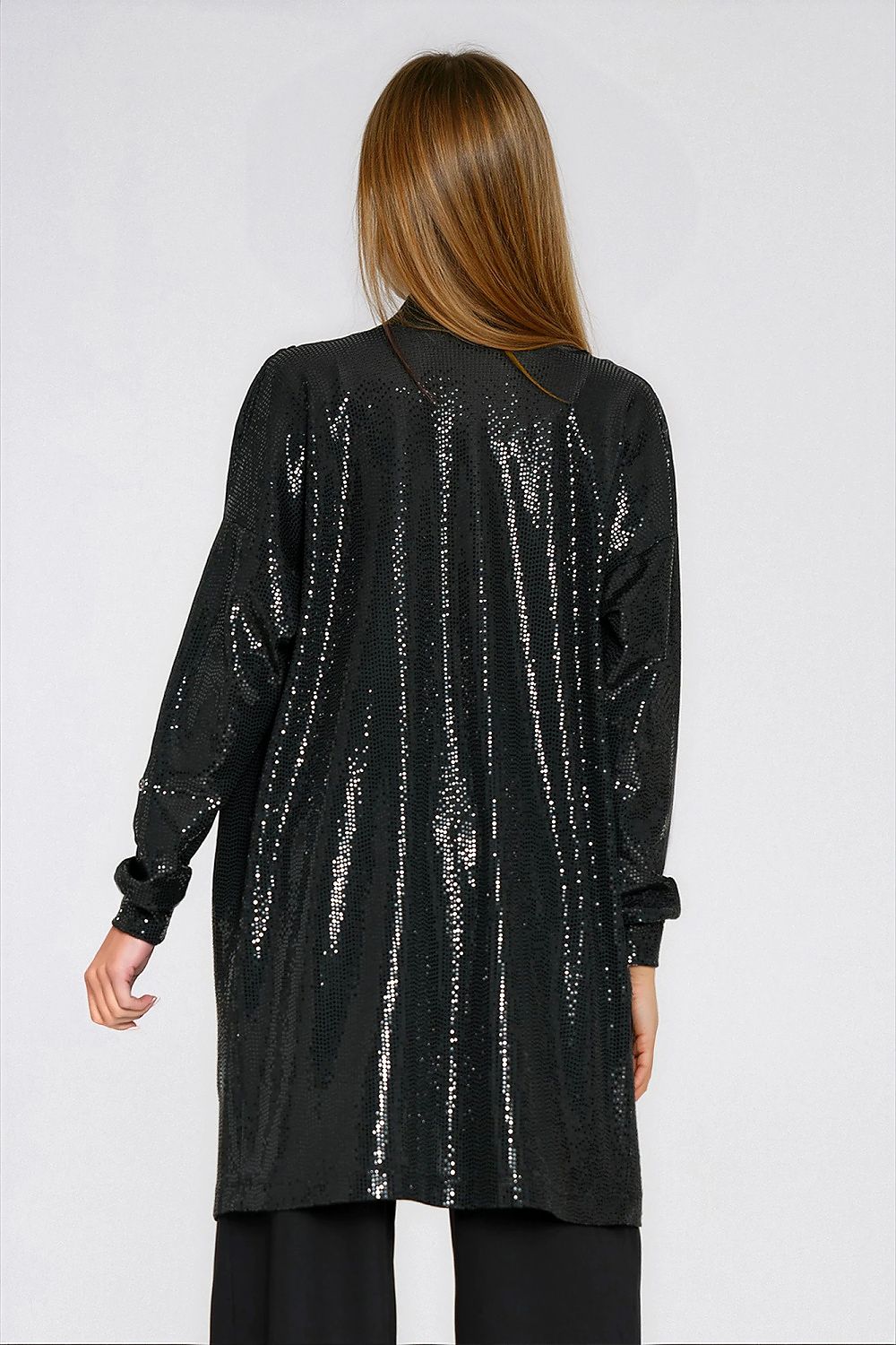 Anibe Lifestyle - Oversize kofta med paljetter