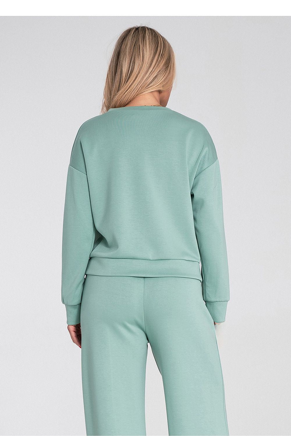 Anibe Lifestyle - Sweatshirt med rund hals och bröstficka
