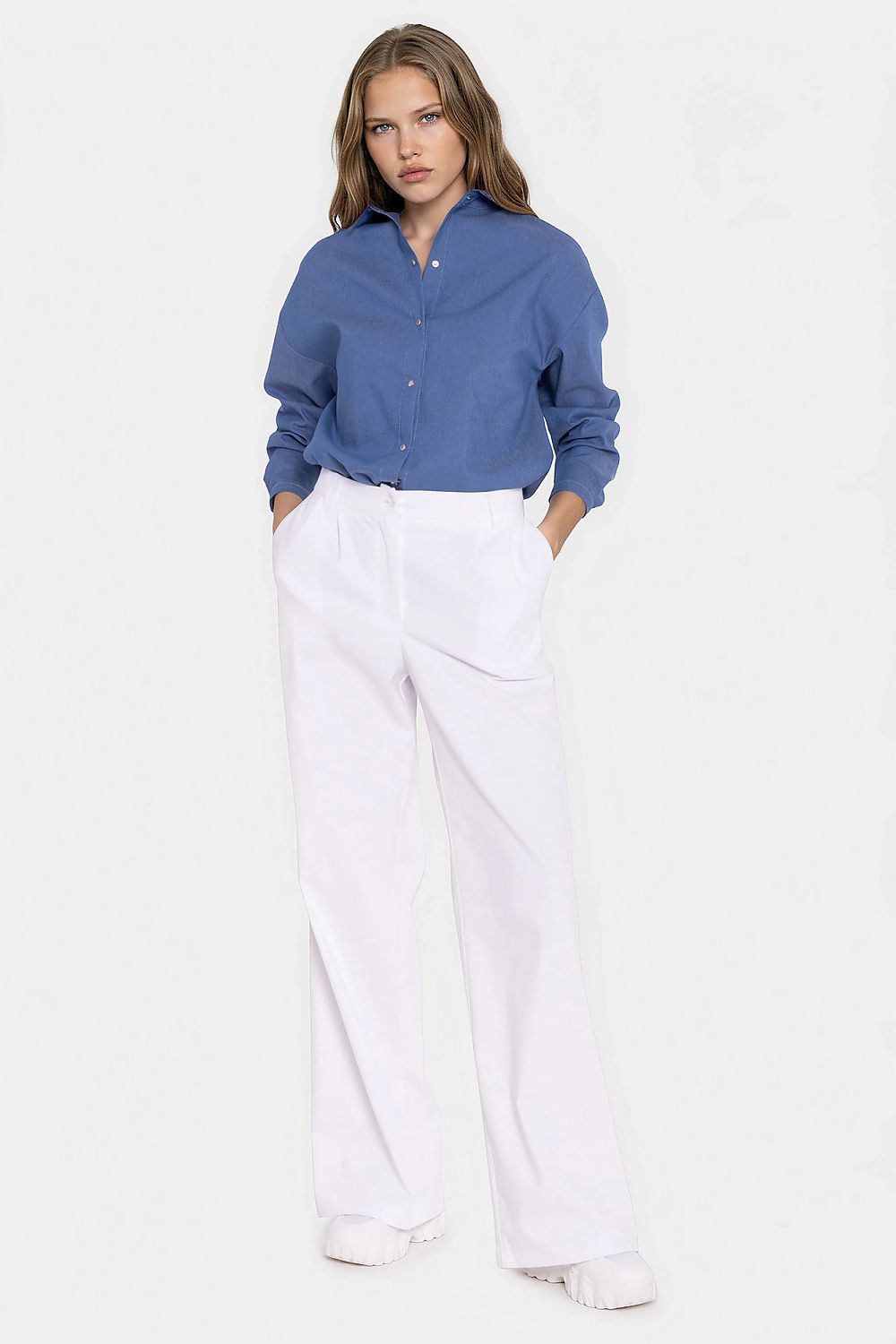 Anibe Lifestyle - Jeans med ledig passform och vida ben