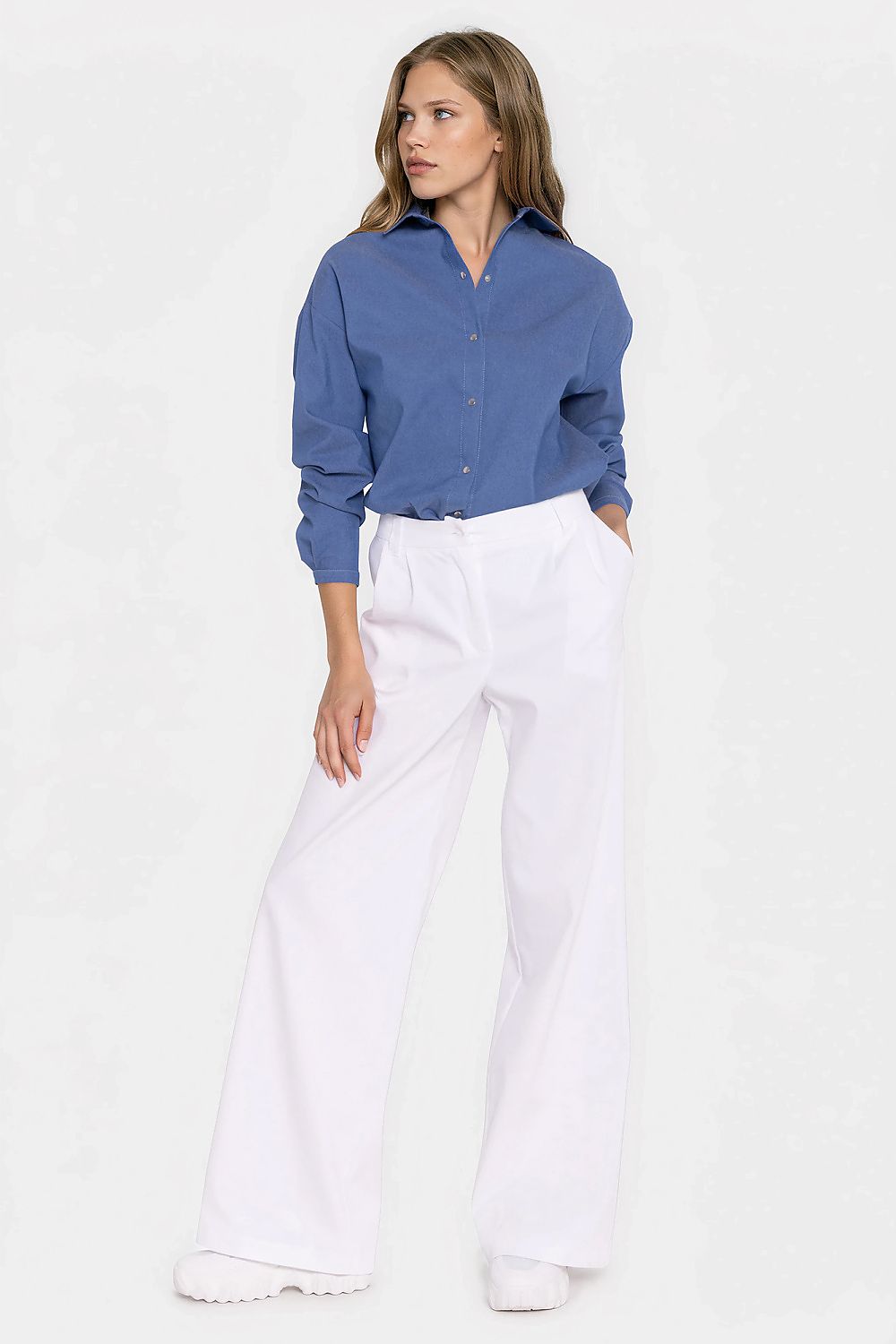 Anibe Lifestyle - Jeans med ledig passform och vida ben