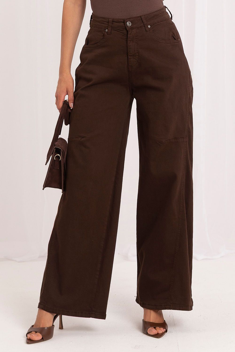 Anibe Lifestyle - Wide-leg jeans med high-waist