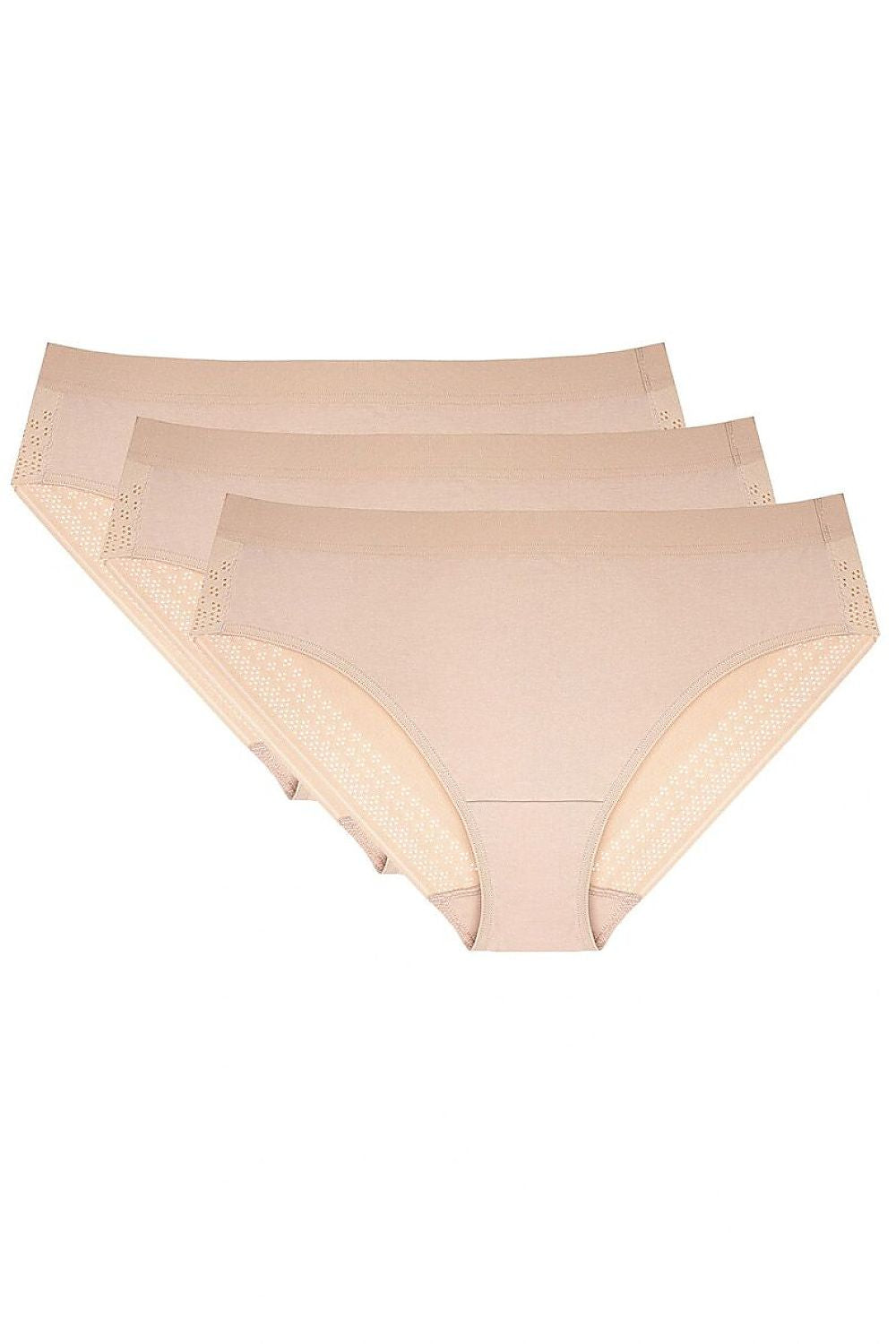 Anibe Lifestyle - Olga - Trosor i beige bomull 3-pack