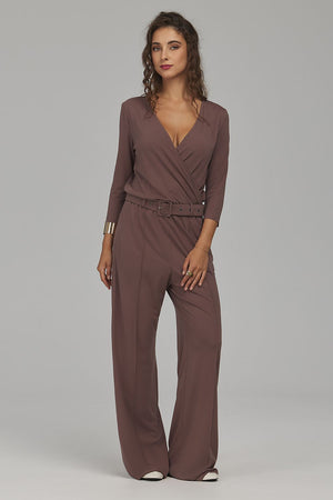 Anibe Lifestyle - Jumpsuit med omlottöverdel och raka ben