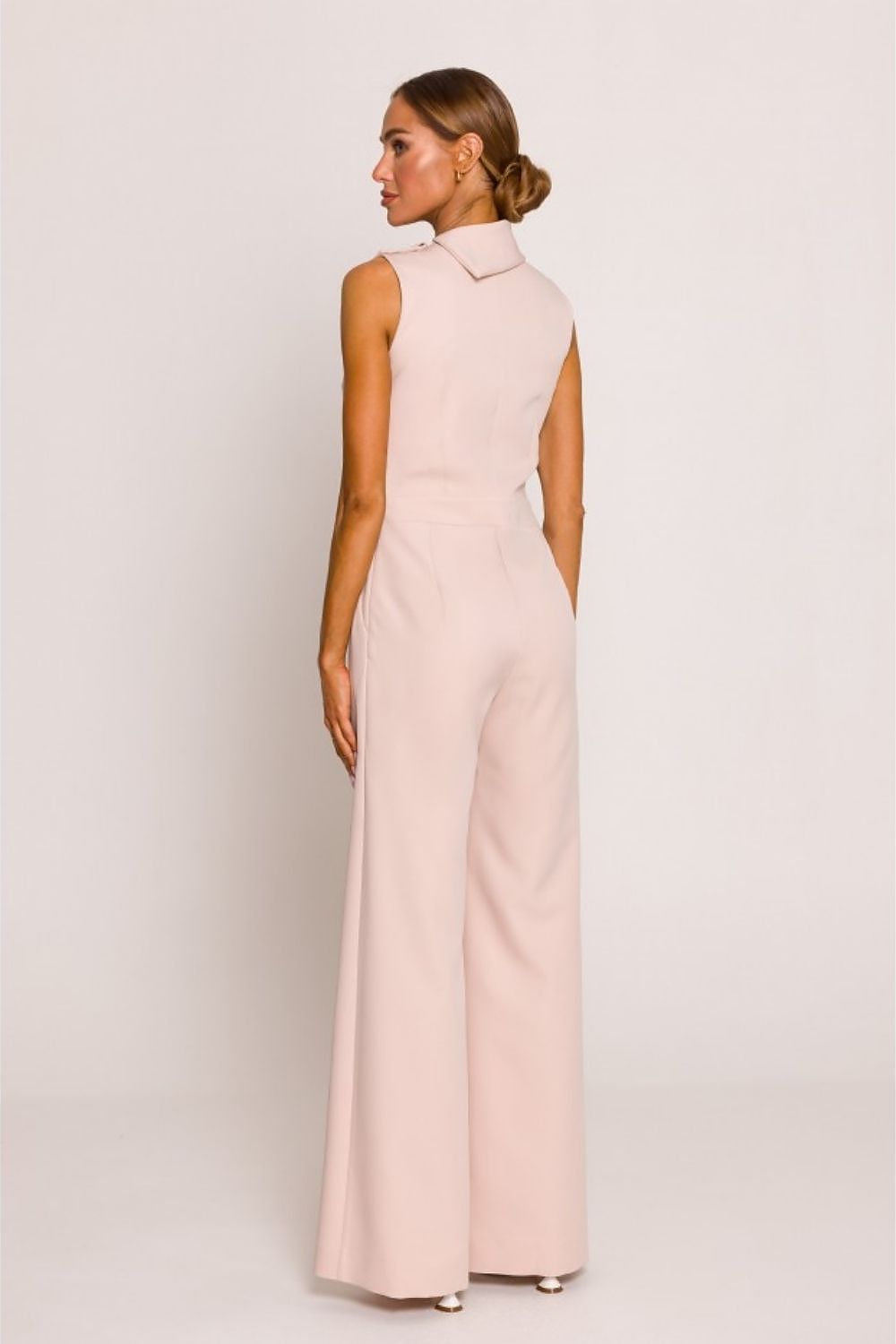 Anibe Lifestyle - Byxdress med vida ben och uppvikt krage