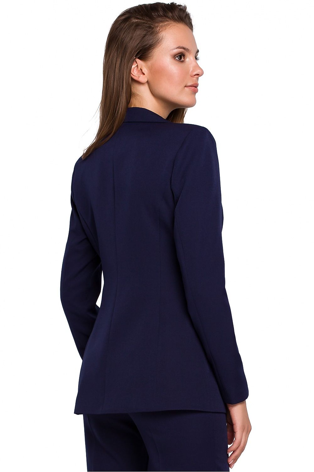 Anibe Lifestyle - Slim fit kavaj med enknappsstängning