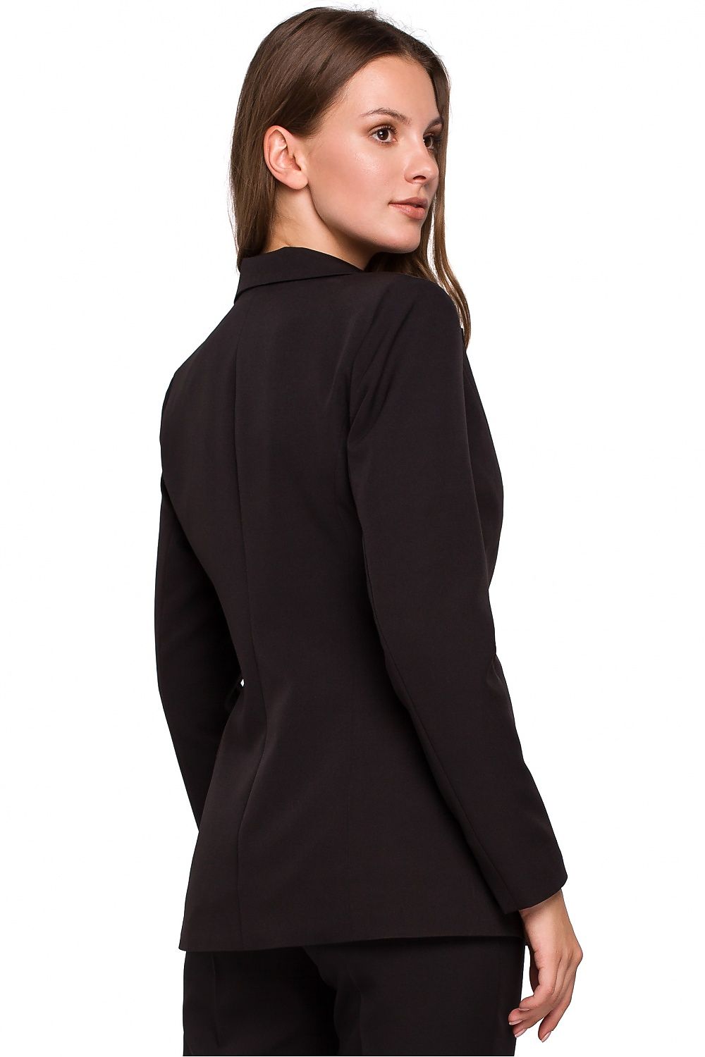 Anibe Lifestyle - Slim fit kavaj med enknappsstängning