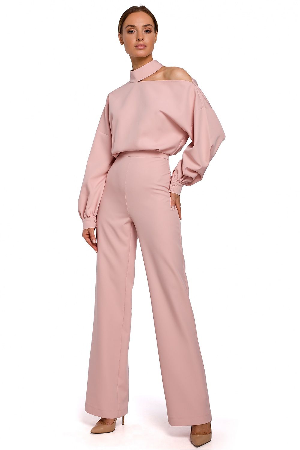 Anibe Lifestyle - Byxdress med puffärmar och axelslits