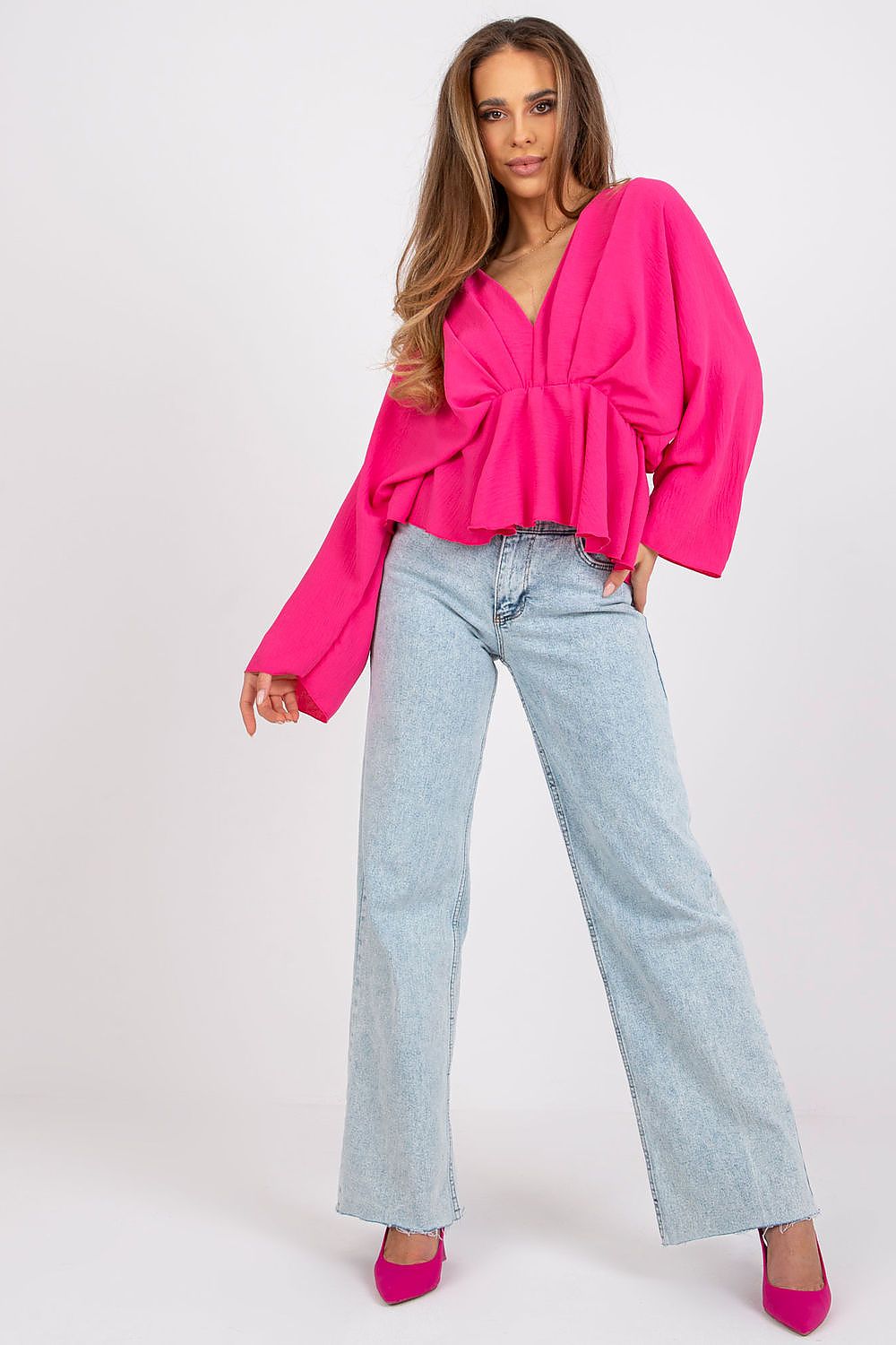 Anibe Lifestyle - Blus med ledig skärning och vida ärmar