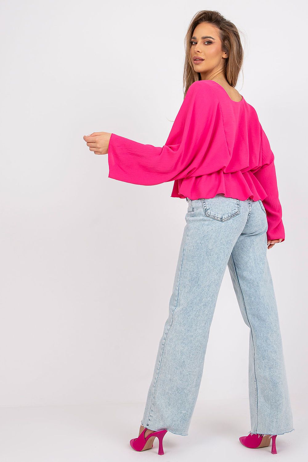Anibe Lifestyle - Blus med ledig skärning och vida ärmar