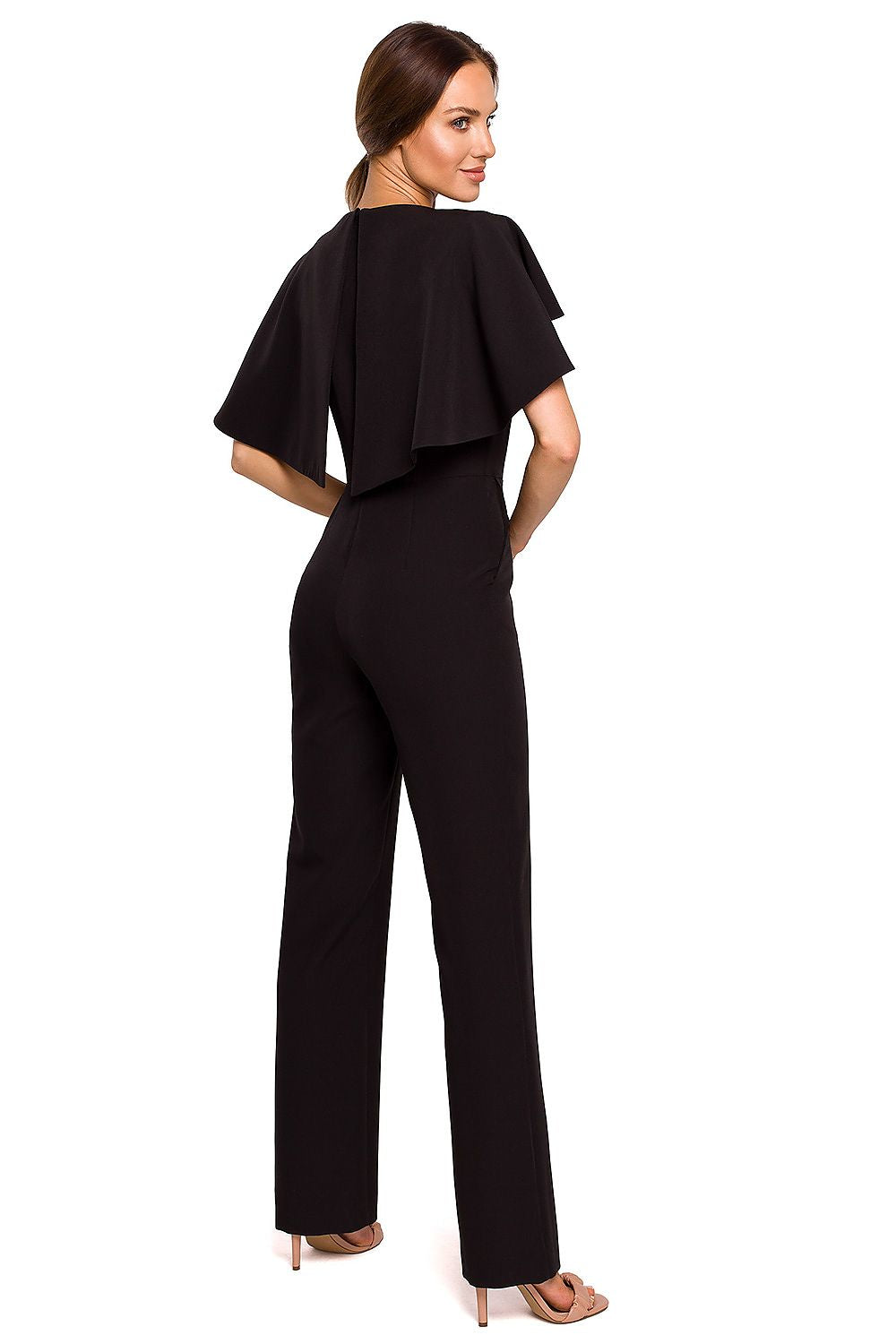 Anibe Lifestyle - Byxdress med cape och kedjedetalj