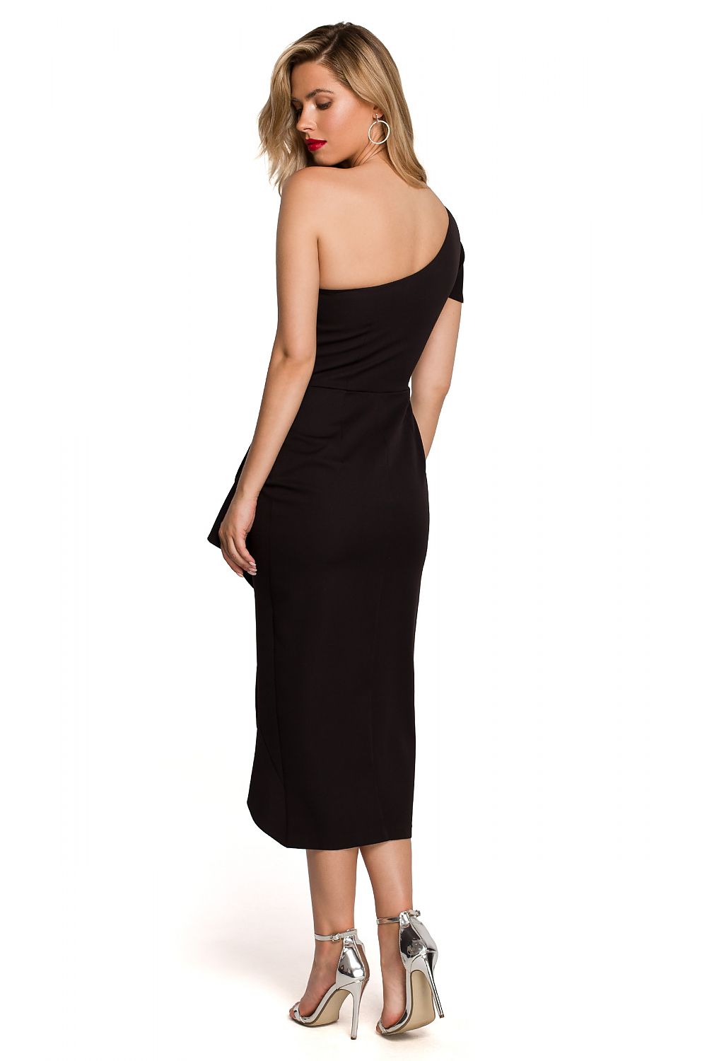 Anibe Lifestyle - One shoulder-klänning med volang och omlottkjol