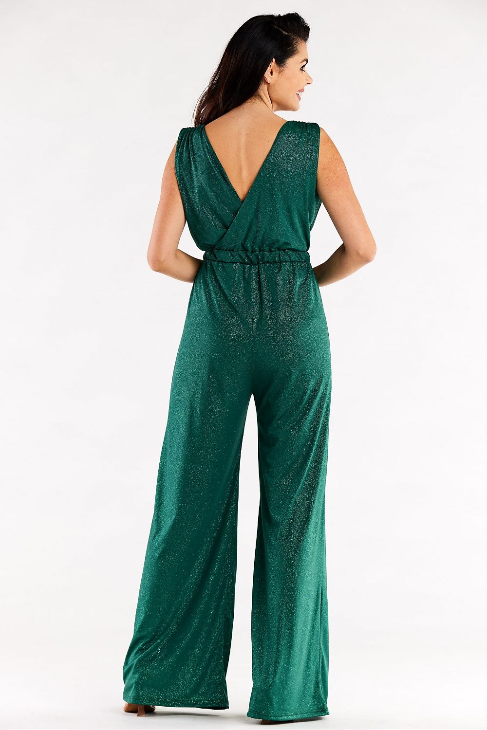 Anibe Lifestyle - Glittrande byxdress med vida ben