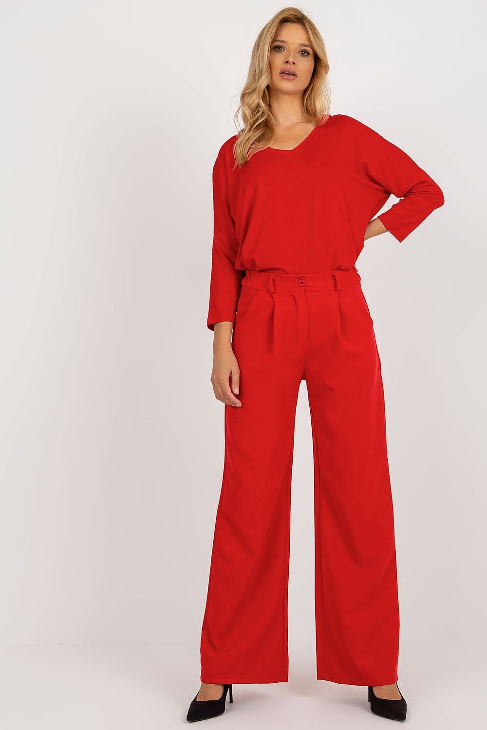 Anibe Lifestyle - Byxor med veck och high-waist